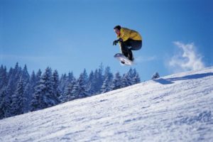 Schluchsee im Winter Snowboard